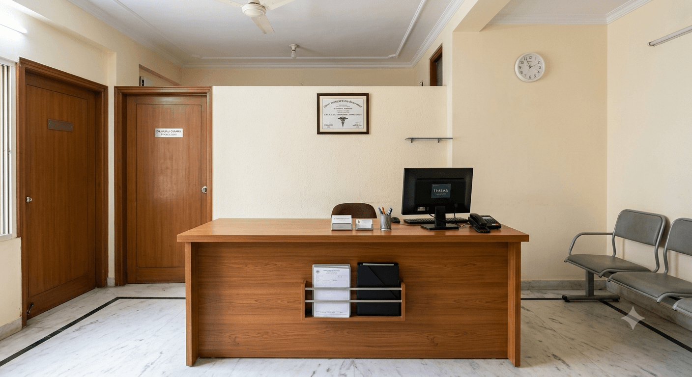 Clinic reception desk